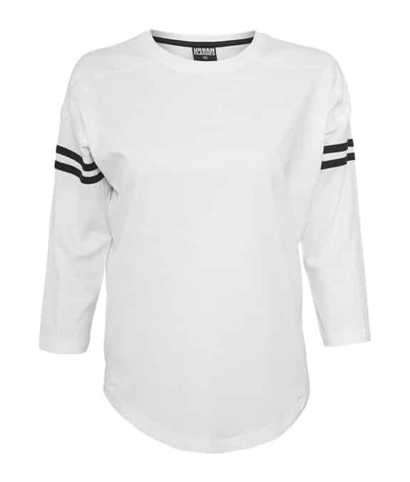 Ladies Sleeve Striped Tee white-black 3